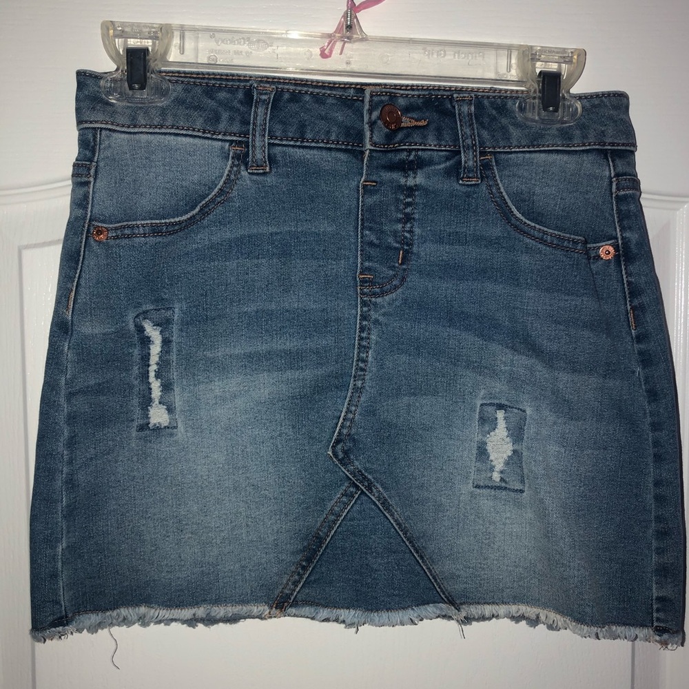 Justice denim mini skirt- child